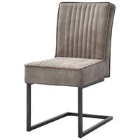 Schwinstuhl Jonna  in Eisen  - Taupe/Schwarz, KONVENTIONELL, Textil/Metall (47/92/70cm)