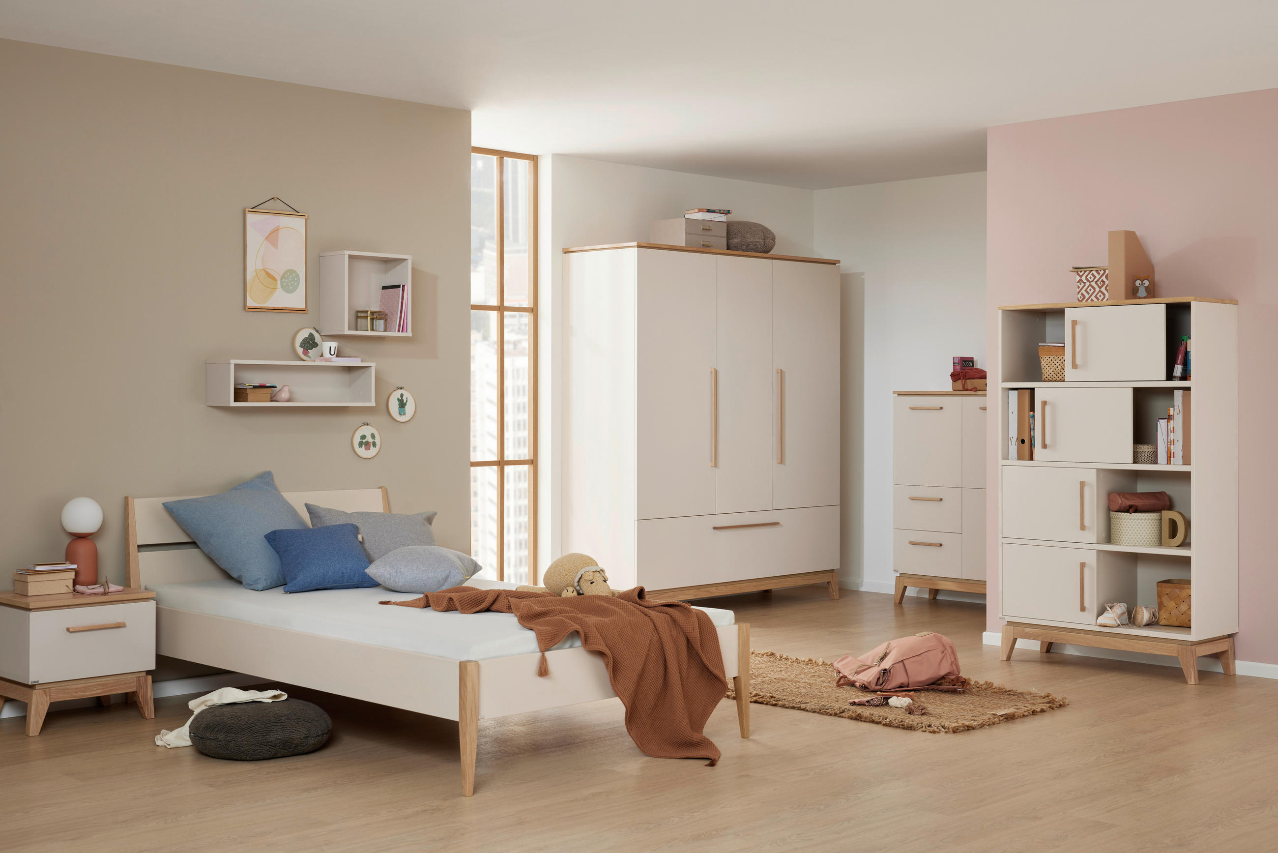BABYKLEIDERSCHRANK Stiene  - Eichefarben/Beige, Basics, Holzwerkstoff (170,70/200/57,20cm) - Paidi