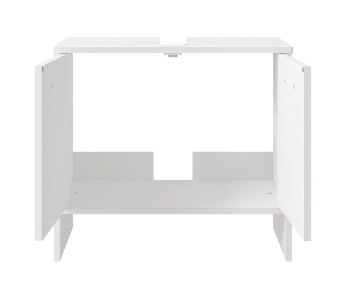 WASCHBECKENUNTERSCHRANK 60,6/54,3/28,4 cm  - Chromfarben/Weiß, Basics, Holzwerkstoff (60,6/54,3/28,4cm) - Pelipal