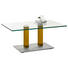 COUCHTISCH in Metall, Glas 110/70/46-65 cm - Edelstahlfarben/Gelb, Design, Glas/Kunststoff (110/70/46-65cm) COUCHTISCH in Metall, Glas 110/70/46-65 cm - Edelstahlfarben/Gelb, Design, Glas/Kunststoff (110/70/46-65cm)