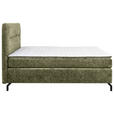 BOXSPRINGBETT 140/200 cm  in Grün  - Schwarz/Grün, Design, Textil/Metall (140/200cm) - Esposa