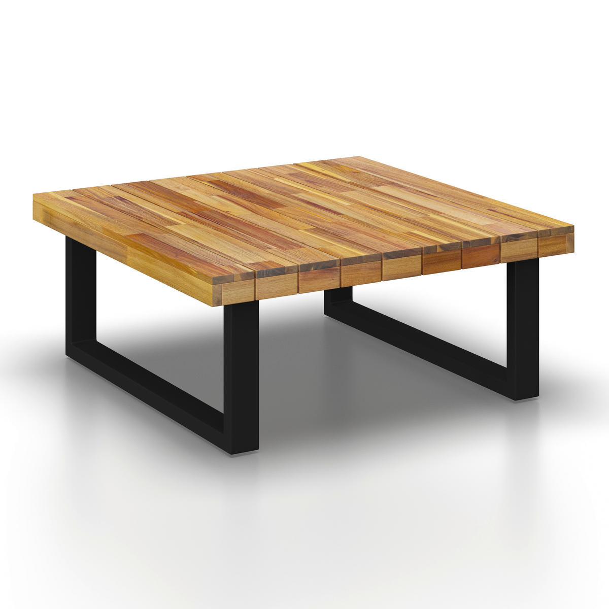 BAŠTENSKA GARNITURA  - prirodna boja/crna, Moderno, drvo/metal (254/78/82cm) - Bessagi Garden