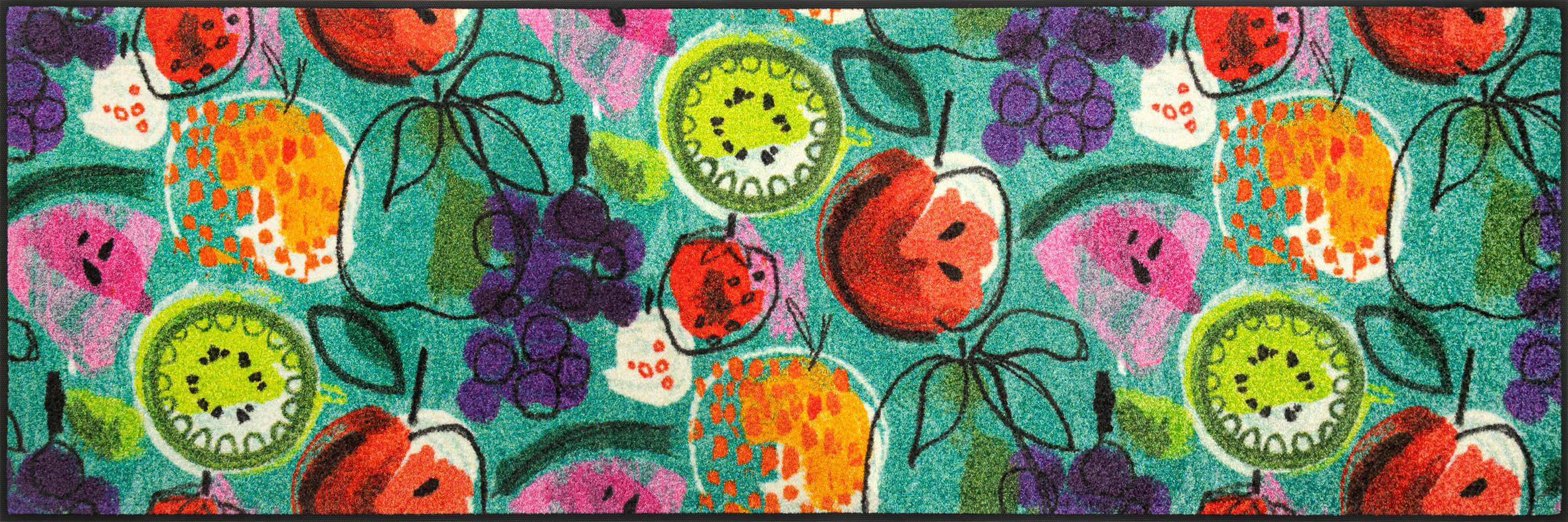 LÄUFER 60/180 cm  - Multicolor, Design, Kunststoff/Textil (60/180cm) - wash+dry