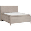 BOXSPRINGBETT 180/200 cm  in Beige  - Eichefarben/Beige, Konventionell, Holz/Textil (180/200cm) - Welnova