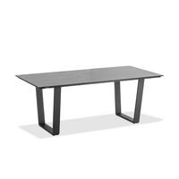 GARTENTISCH Kunststoff Anthrazit, Grau rechteckig  - Anthrazit/Grau, Design, Kunststoff/Metall (200/95/76cm)