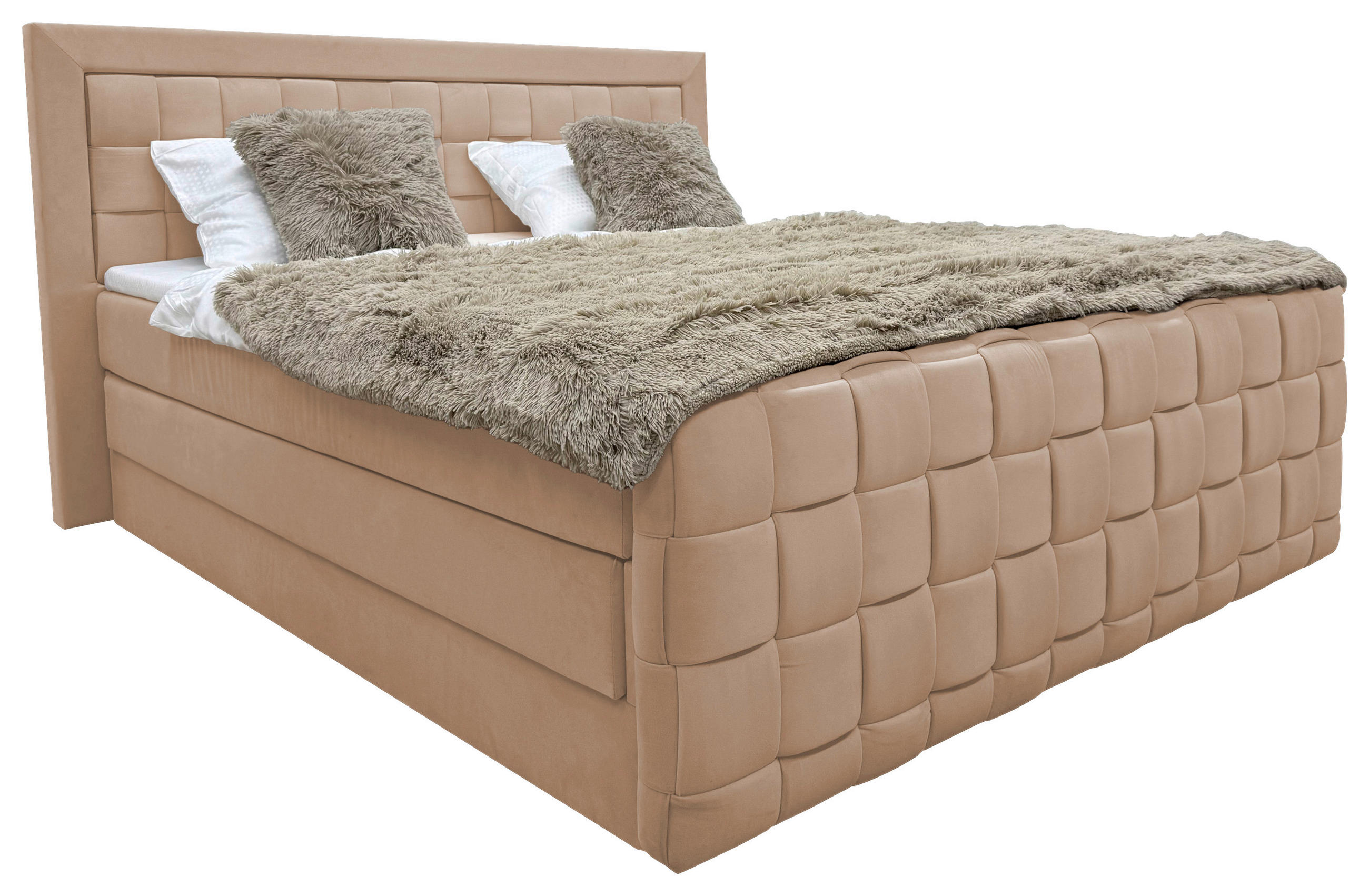 Livetastic BOXSPRINGOVÁ POSTEĽ, 160/200 cm, béžová