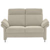 2-SITZER-SOFA in Flachgewebe Naturfarben  - Alufarben/Naturfarben, Modern, Textil/Metall (156/103/89cm) - Pure Home Comfort