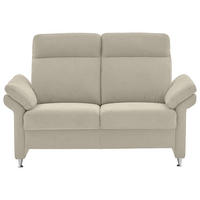 2-SITZER-SOFA Flachgewebe Naturfarben  - Alufarben/Naturfarben, MODERN, Textil/Metall (156/103/89cm) - Pure Home Comfort