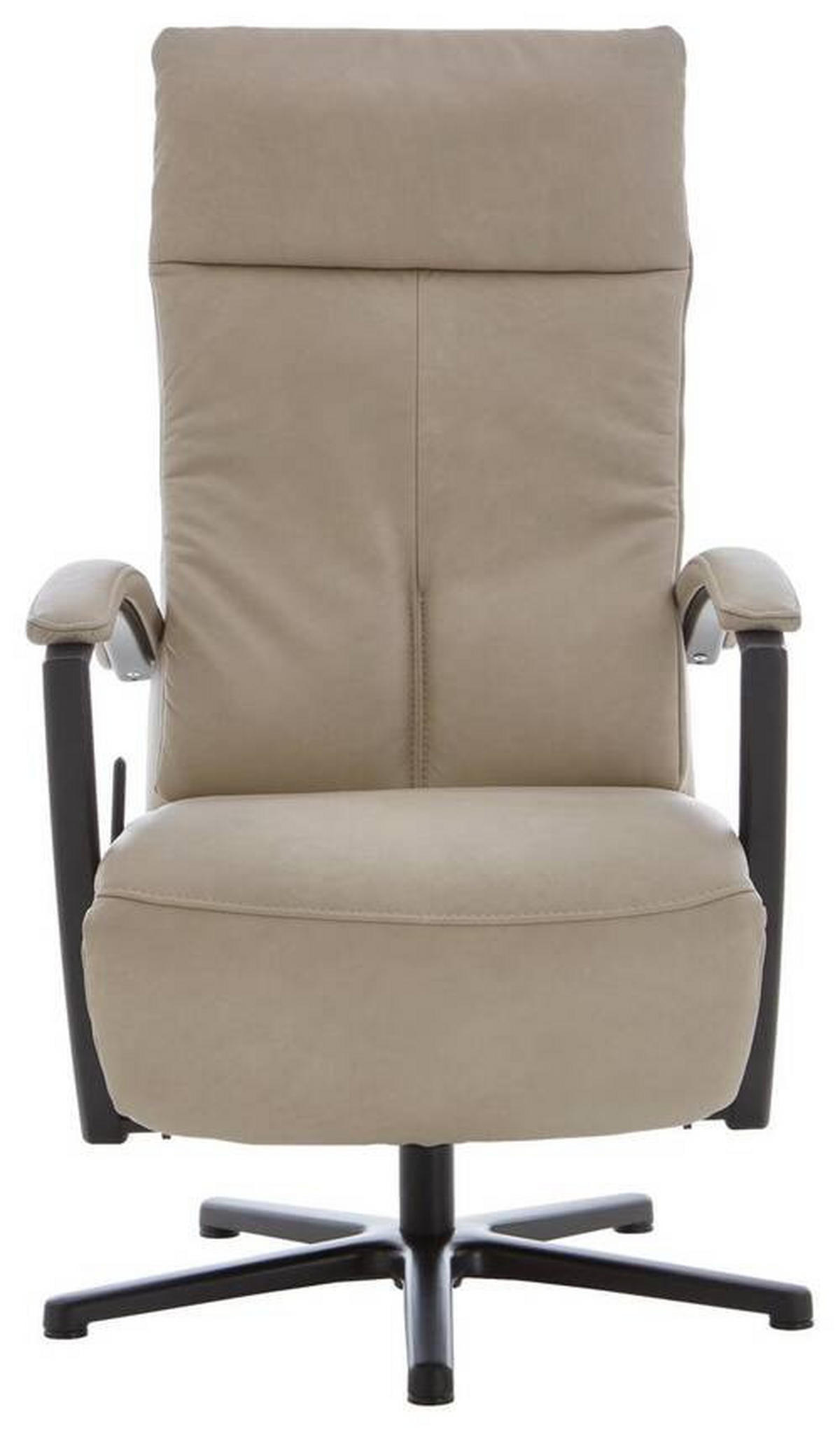 RELAXSESSEL in Leder Beige  - Beige/Schwarz, Design, Leder/Metall (76/112/83cm) - Beldomo Speed