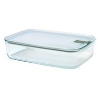 DÓZA NA SKLADOVANIE POTRAVÍN plast, sklo  plast 2,25 l - priehľadné/olivovozelená, Konventionell, plast/sklo (27,8/19,8cm) - Mepal
