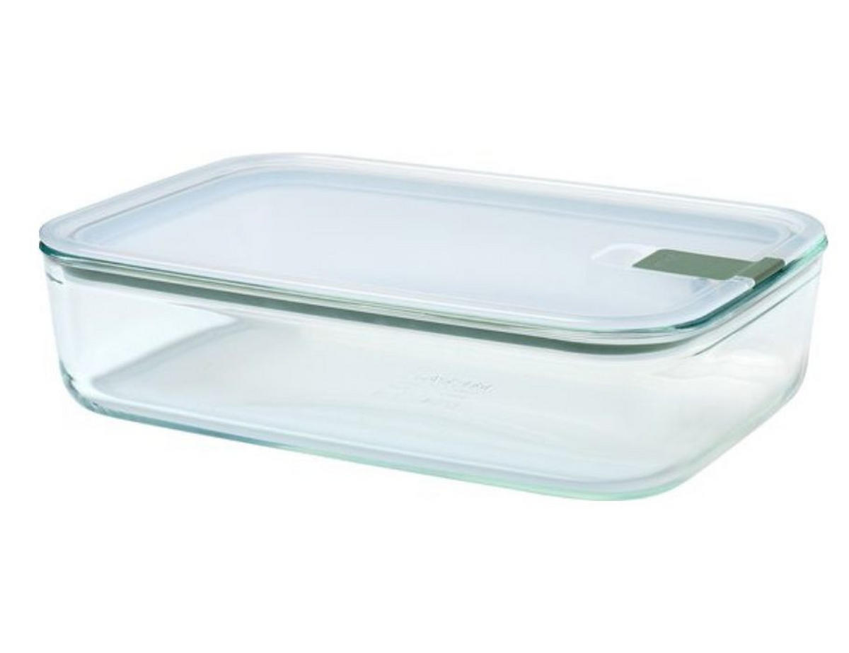 DÓZA NA SKLADOVANIE POTRAVÍN plast, sklo  plast 2,25 l - priehľadné/olivovozelená, Konventionell, plast/sklo (27,8/19,8cm) - Mepal