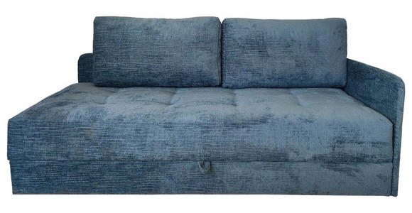 LIEGE  in Velours Blau  - Blau/Schwarz, KONVENTIONELL, Kunststoff/Textil (205/80/95cm) - Xora