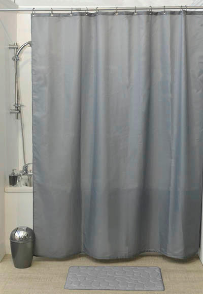 ZAVESA ZA TUŠIRANJE  siva  - siva, Konvencionalno, plastika (180/200cm) - Homeware