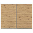 SCHWEBETÜRENSCHRANK  in Eiche Artisan  - Alufarben/Eiche Artisan, KONVENTIONELL, Holzwerkstoff/Metall (271/229/62cm) - Xora