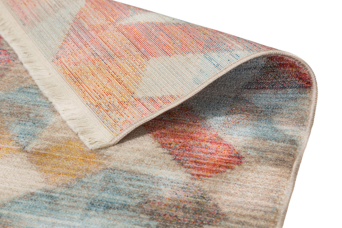 TKANÝ KOBEREC, 200/285 cm, oranžová, červená, tyrkysová - oranžová/tyrkysová, Basics, textil (200/285cm) - Schöner Wohnen
