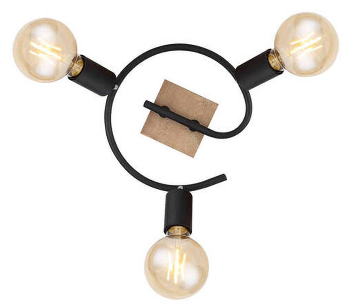SPOTLIGHT 25/14 cm   - brun/svart, Basics, metall/trä (25/14cm) - Globo