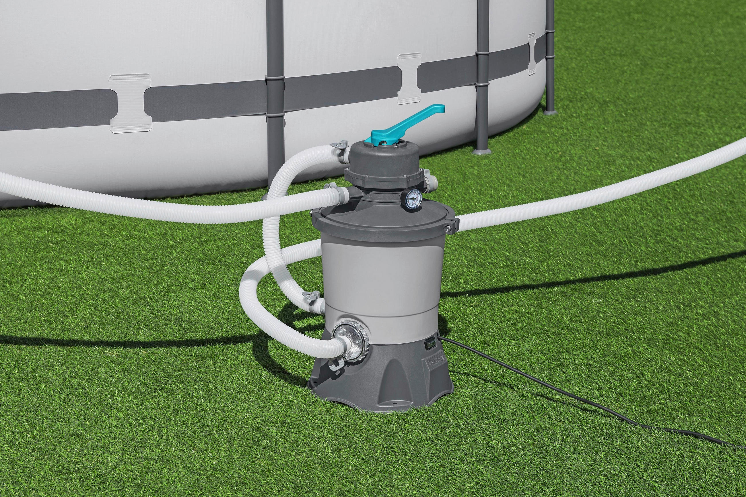 SANDFILTERPUMPE 58515  - Orange/Weiß, KONVENTIONELL, Kunststoff/Metall (30,6/30,6/62cm) - Bestway