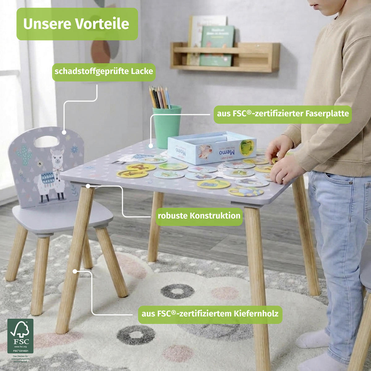 KINDERSITZGRUPPE Kesper 1770213  - MODERN, Holzwerkstoff - Kesper