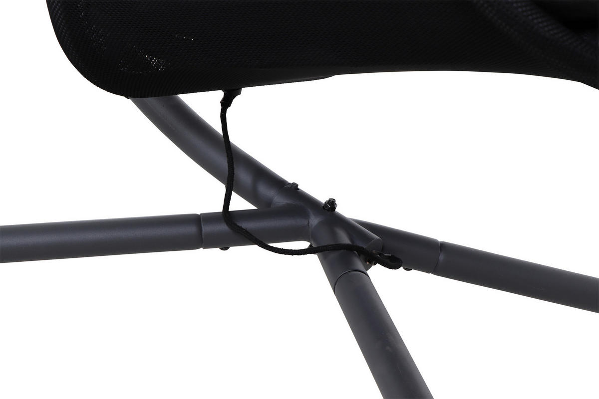 HÄNGESESSEL 123/195/106 cm  - Anthrazit/Schwarz, KONVENTIONELL, Kunststoff/Textil (123/195/106cm) - Siena Garden