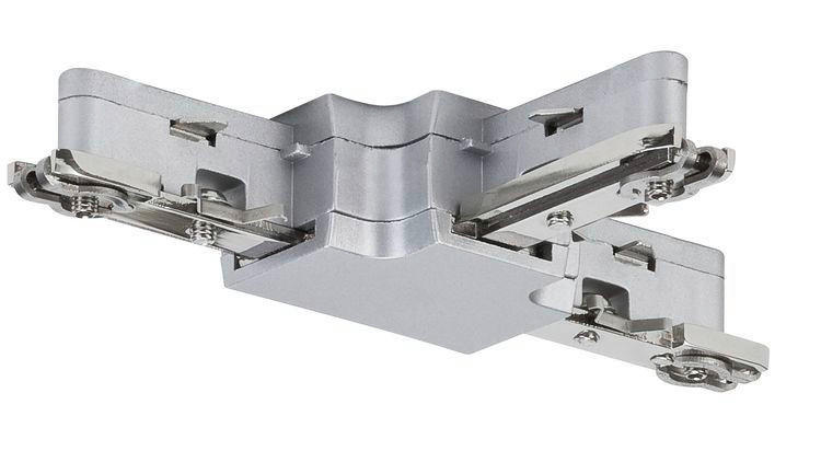 SCHIENENSYSTEM-VERBINDER - Chromfarben, Design, Metall (10,4/1,8/6,2cm) - Paulmann