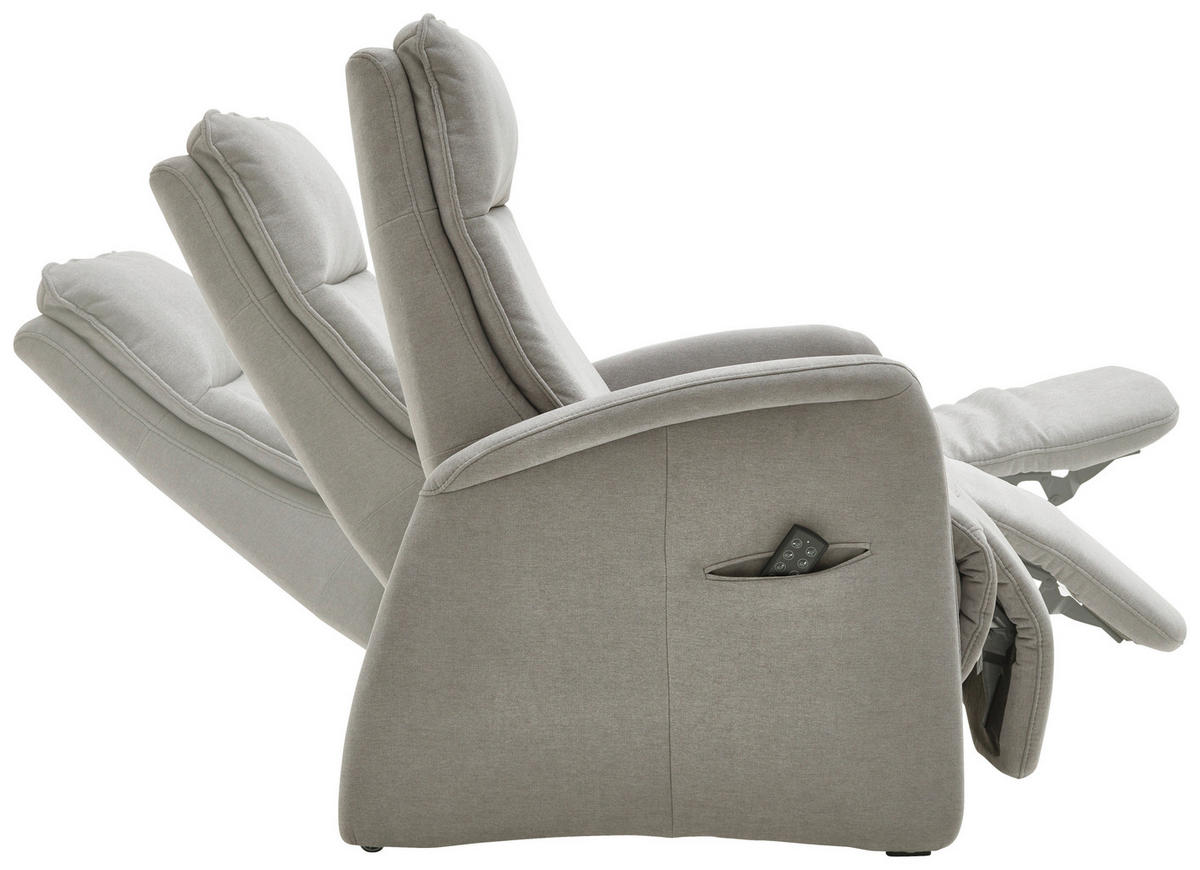 FERNSEHSESSEL in Chenille Grau  - Grau, Konventionell, Textil (79/114/87cm) - Valdera