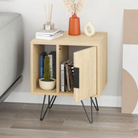 KINDERNACHTSCHRANK  - Eichefarben, Design, Holzwerkstoff/Metall (45/35/50cm) - Livetastic