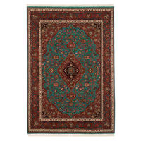 ORIENTTEPPICH 120/180 cm Kashan LT Blue/Peach Orange, Hellblau  - Orange/Hellblau, LIFESTYLE, Textil (120/180cm) - Cazaris