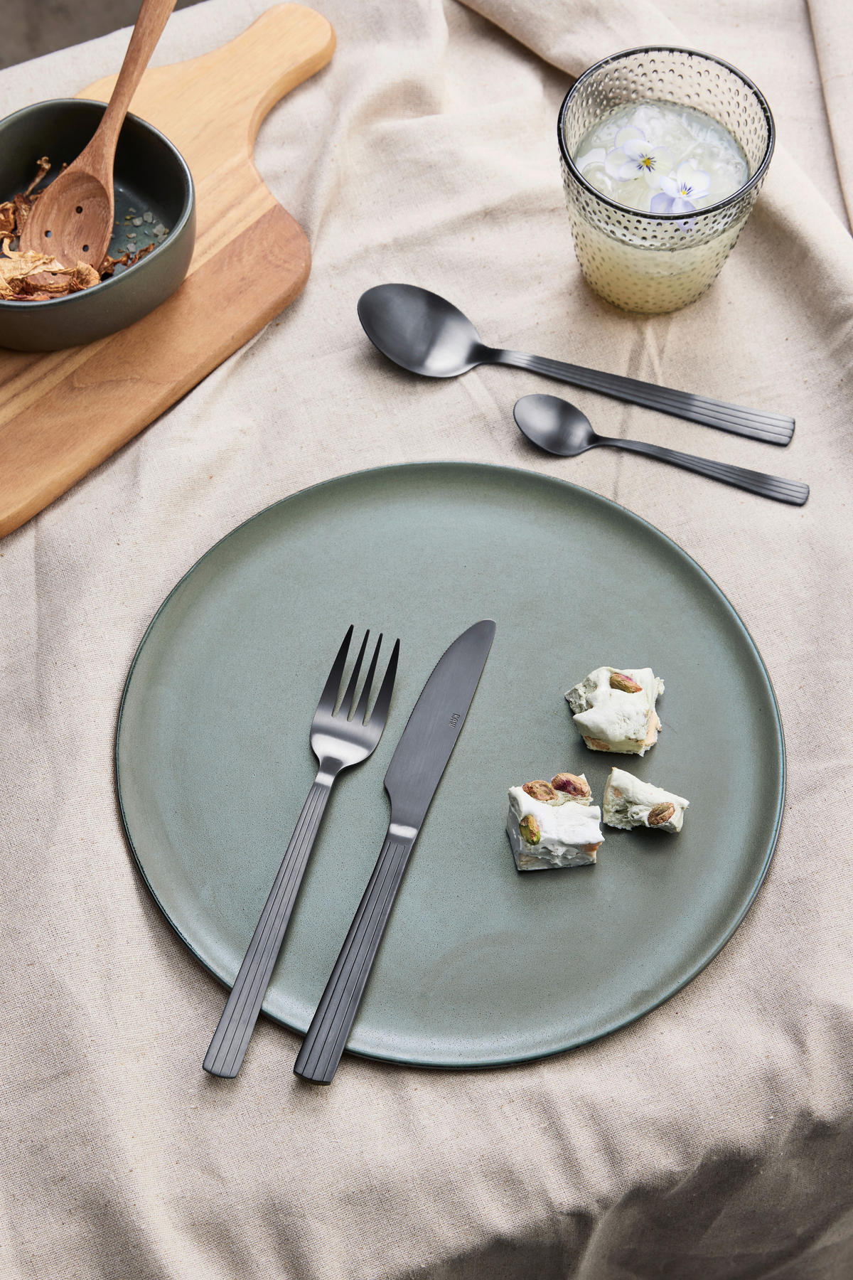 BESTECK-SET RAW 24-teilig Edelstahl  6 Personen  - Schwarz, Basics, Metall (35/24/5cm) - Ada Austria