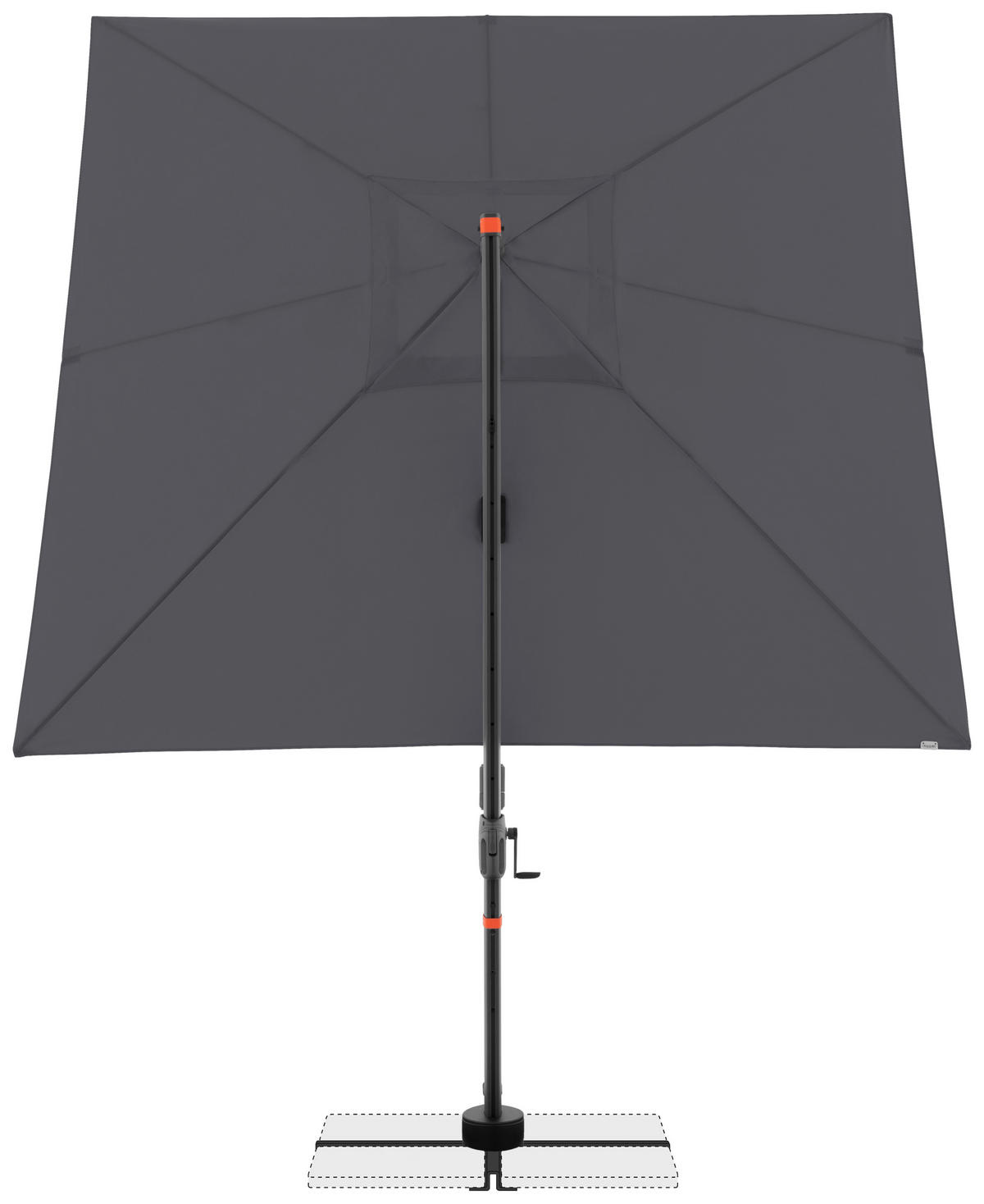 ZÁVESNÝ SLNEČNÍK 280/280 cm - antracitová, Basics, kov/textil (280/280cm) - Doppler