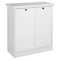 KOMMODE  in 80/90/35 cm  - Silberfarben/Weiß, LIFESTYLE, Holzwerkstoff/Metall (80/90/35cm) - Carryhome