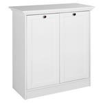 KOMMODE  in 80/90/35 cm  - Silberfarben/Weiß, LIFESTYLE, Holzwerkstoff/Metall (80/90/35cm) - Carryhome