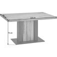 ESSTISCH in Holz, Metall, Holzwerkstoff 140/90/75 cm - Eichefarben/Schwarz, KONVENTIONELL, Holz/Holzwerkstoff (140/90/75cm) - Moderano