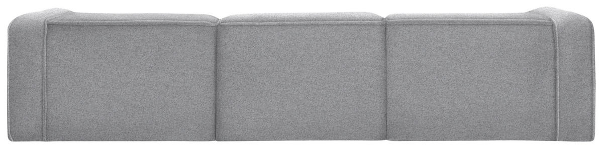 ECKSOFA in Webstoff Grau  - Schwarz/Grau, Design, Kunststoff/Textil (163/332cm) - Stylife