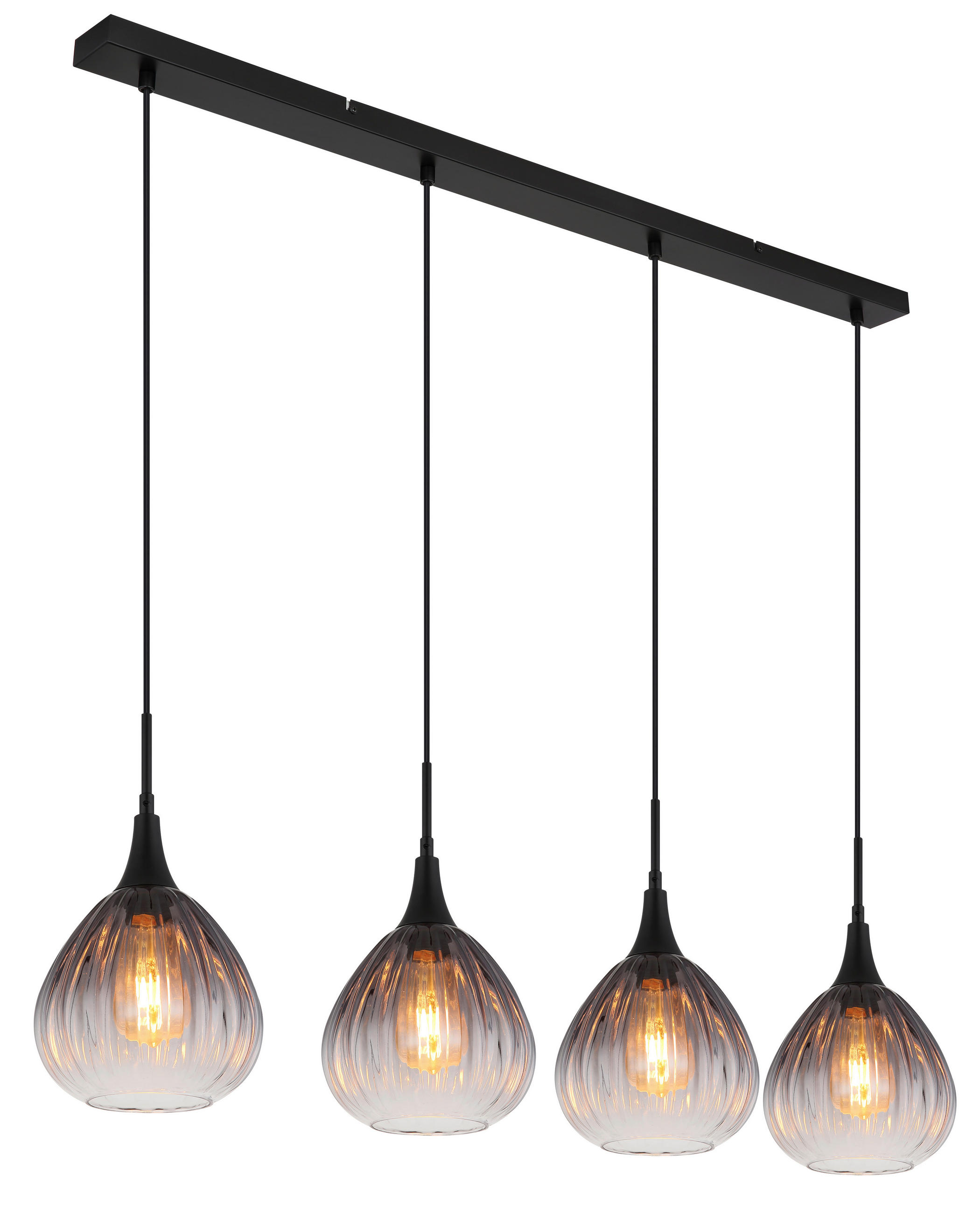 HÄNGLAMPA 110/20/120 cm  - klar, Design, metall/glas (110/20/120cm) - Globo