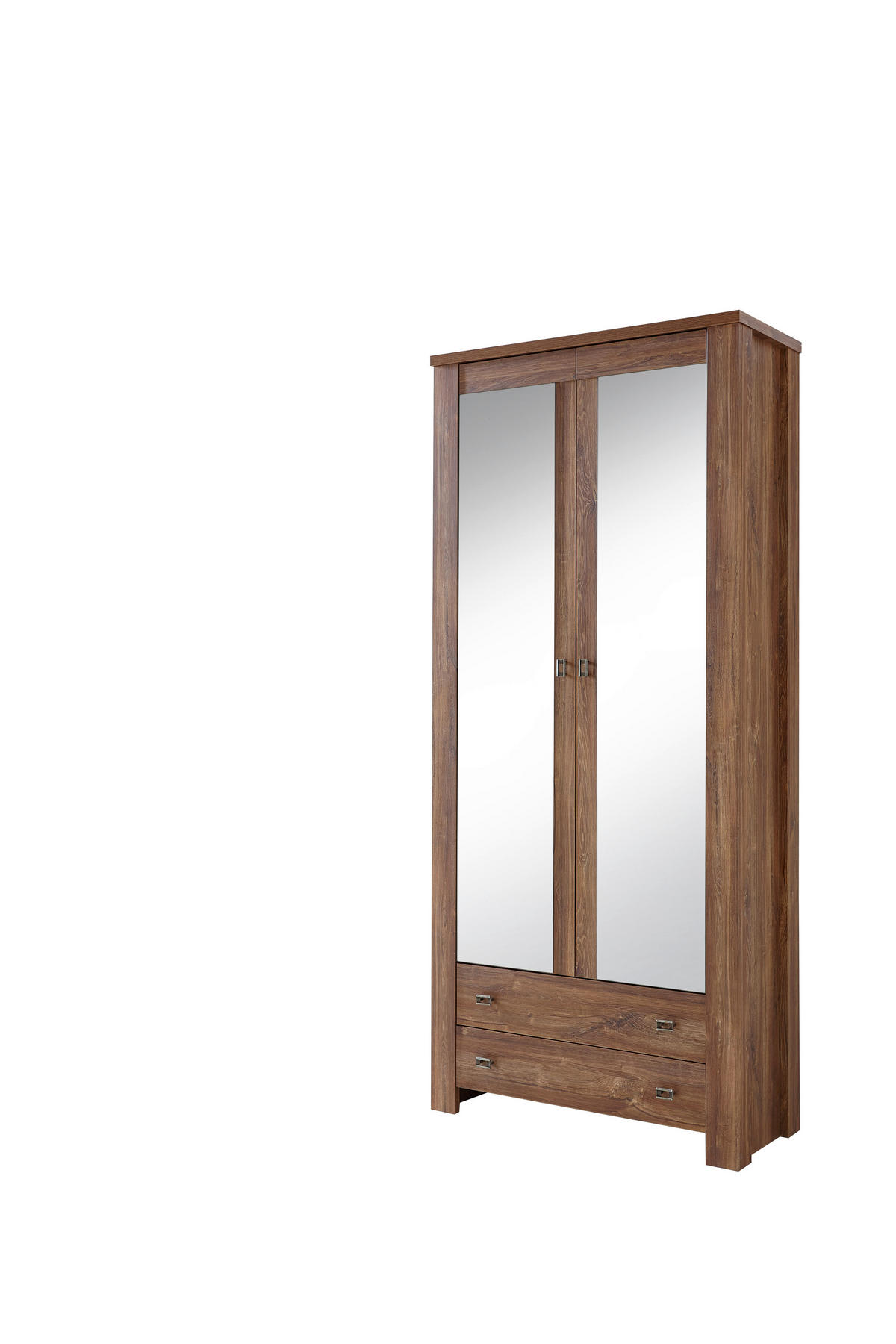 GARDEROBENSCHRANK  in 87/200/40 cm  - Akaziefarben/Nickelfarben, LIFESTYLE, Holzwerkstoff/Metall (87/200/40cm) - Landscape