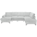 WOHNLANDSCHAFT Naturfarben Cord  - Schwarz/Naturfarben, KONVENTIONELL, Textil/Metall (148/303/197cm) - Carryhome