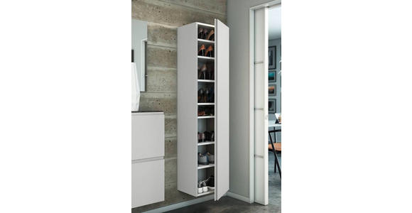 GARDEROBENSCHRANK 40/165/33 cm  - Weiß, Design, Holzwerkstoff (40/165/33cm) - Moderano