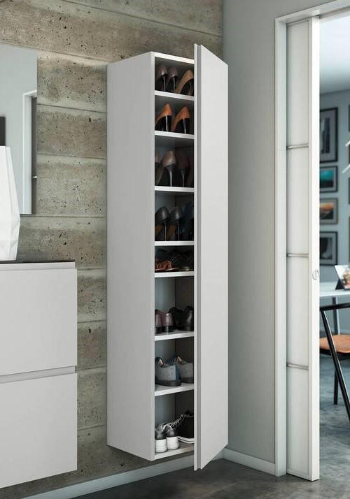 GARDEROBENSCHRANK 40/165/33 cm  - Weiß, Design, Holzwerkstoff (40/165/33cm) - Moderano