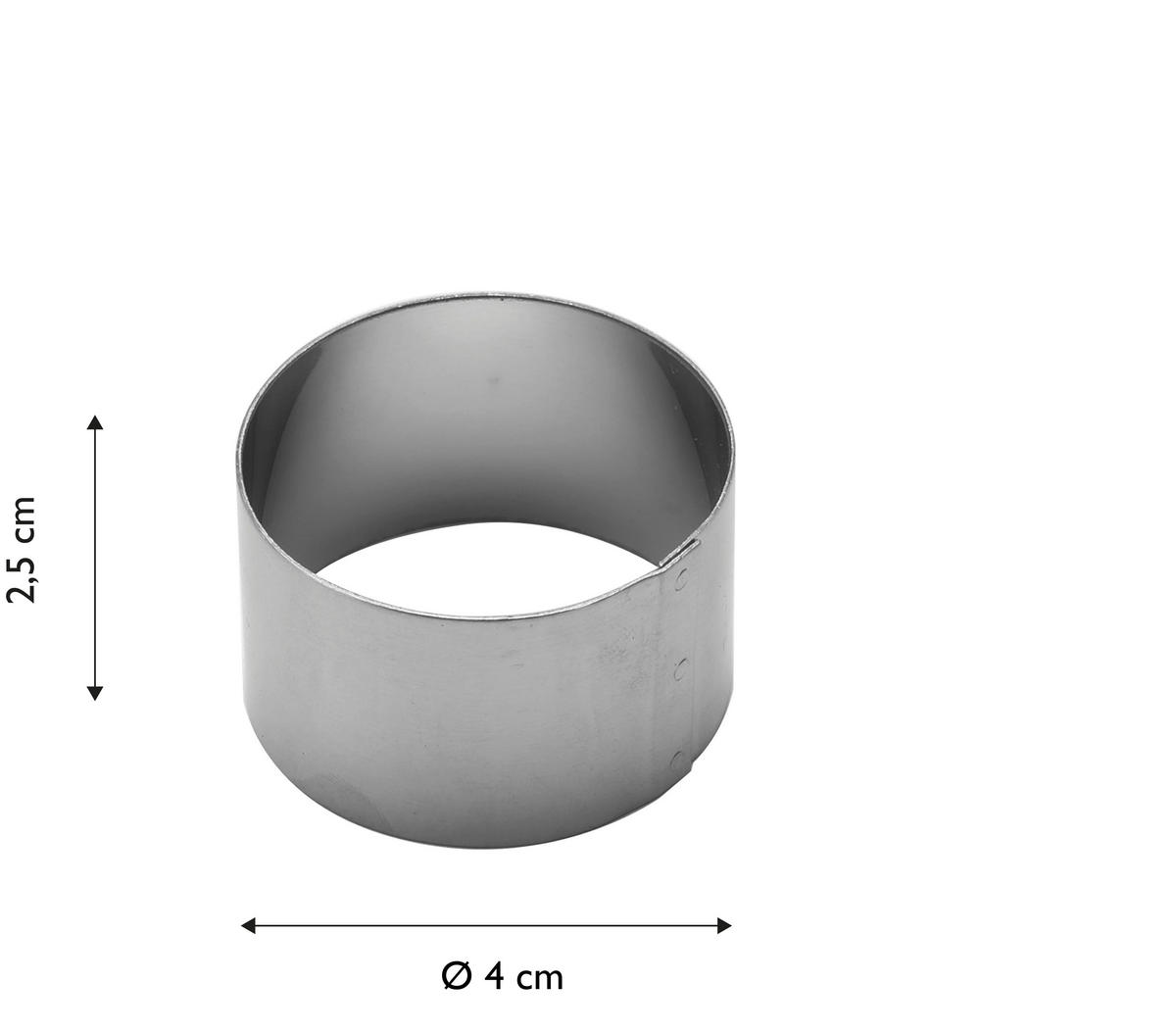 SERVIETTENRINGESET   4 Stück  - Silberfarben, Basics, Metall (4/2,5cm) - Echtwerk