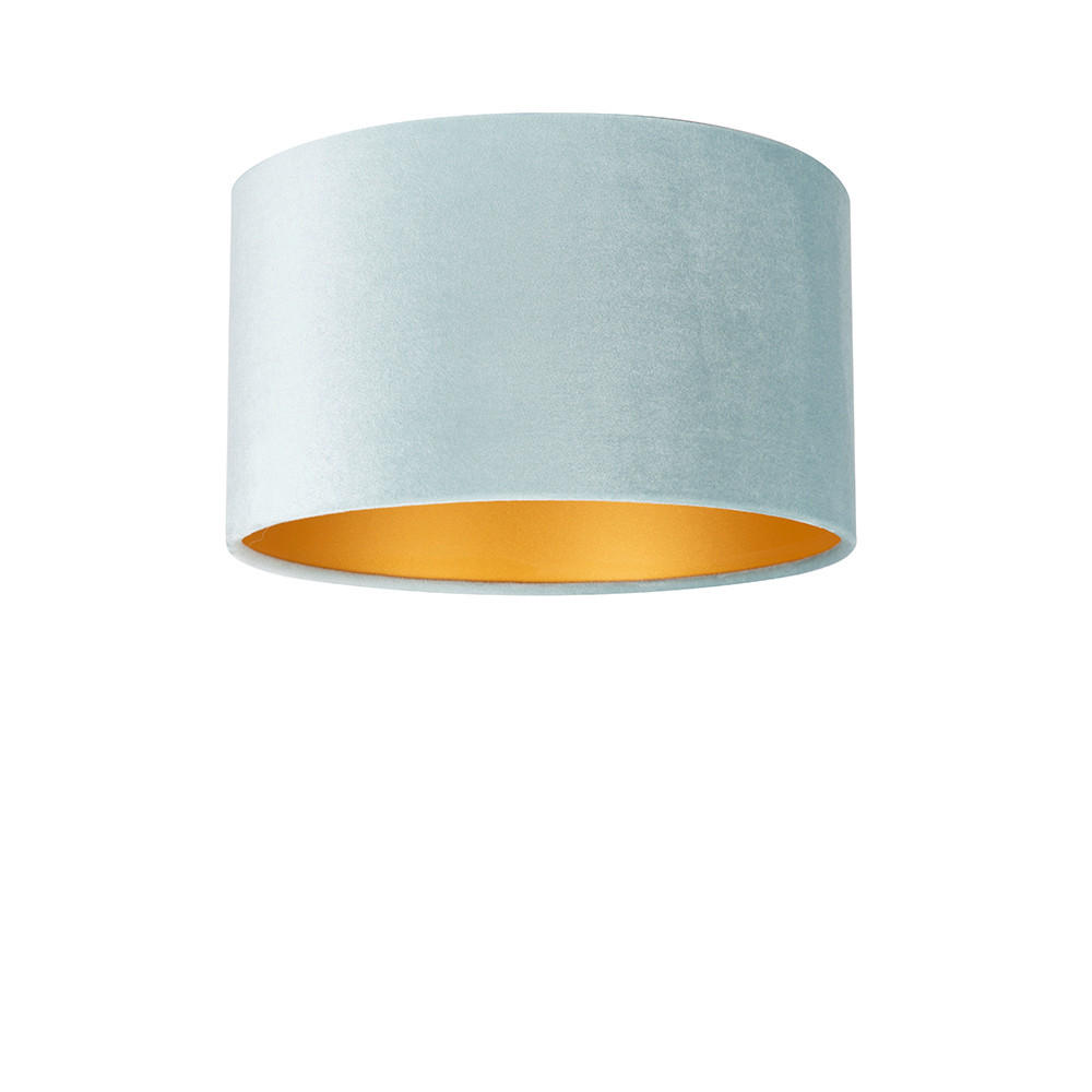 XXXLutz Leuchtenschirm Velour Hellblau 24 cm