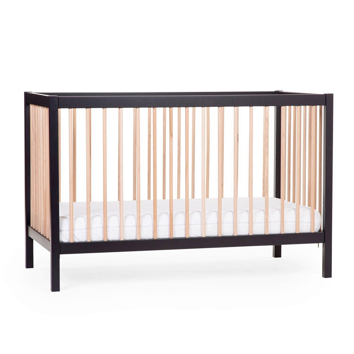 GITTERBETT 2023    - Schwarz/Baltimorefarben, Basics, Holz (122/74/120cm) - Childhome