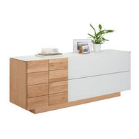 SIDEBOARD  in 192/74/52 cm  - Eichefarben/Weiß, Design, Glas/Holz (192/74/52cm) - Voglauer