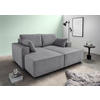 BIGSOFA in Chenille Graubraun  - Graubraun/Schwarz, Modern, Kunststoff/Textil (188/86/154cm) - Livetastic