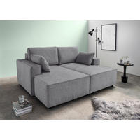 BIGSOFA Chenille Graubraun  - Graubraun/Schwarz, MODERN, Kunststoff/Textil (188/86/154cm) - Livetastic