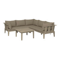 LOUNGEGARNITUR Akazie massiv  - Akaziefarben, Natur, Holz/Kunststoff (80/40/80cm) - Ambia Garden