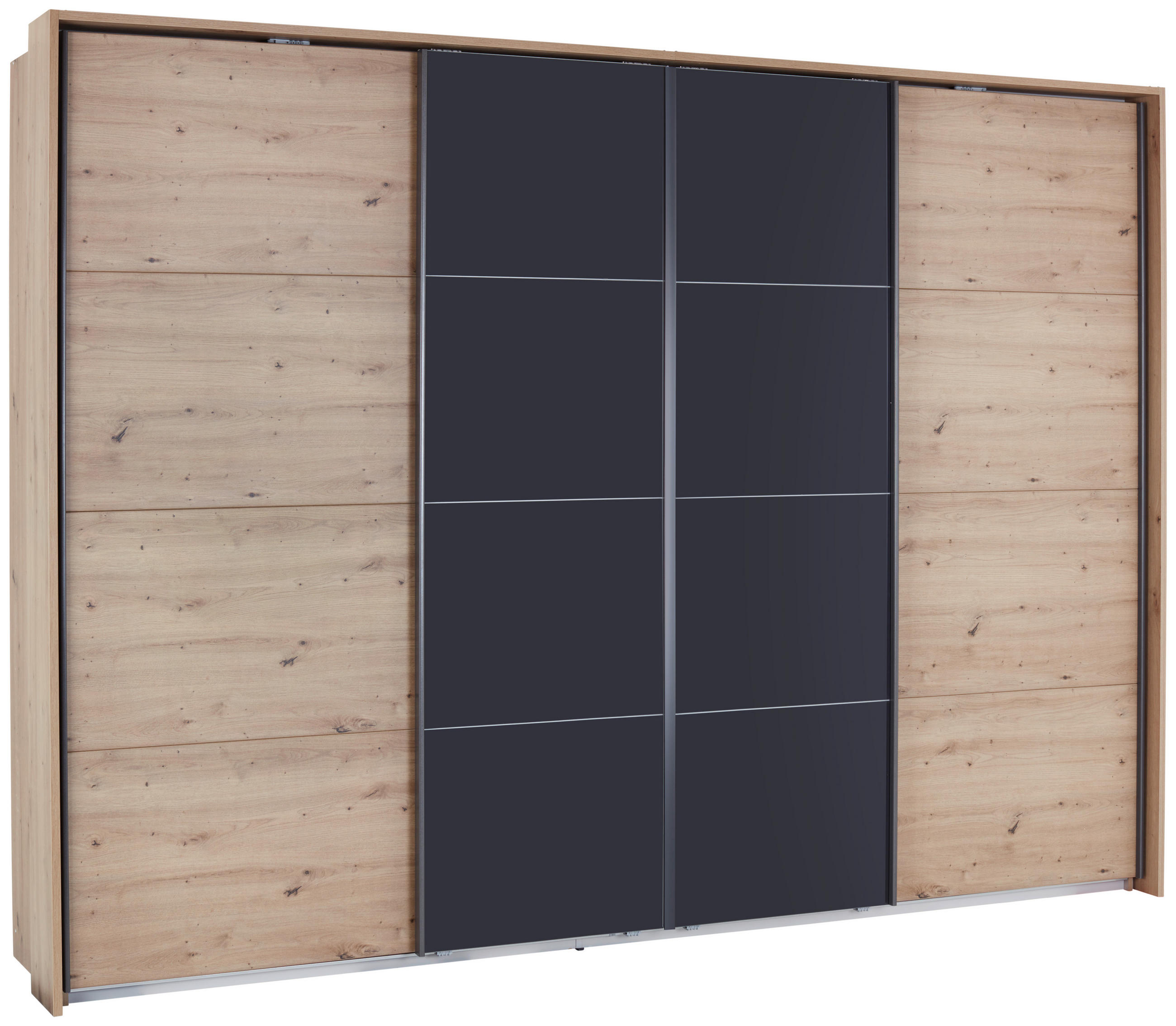 Schiebetürenschrank 361 cm Bensheim Eiche Artisan Dekor