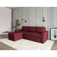ECKSOFA TERMOLI Rot Jacquard  - Rot/Schwarz, Design, Kunststoff/Textil (231/155cm) - MID.YOU