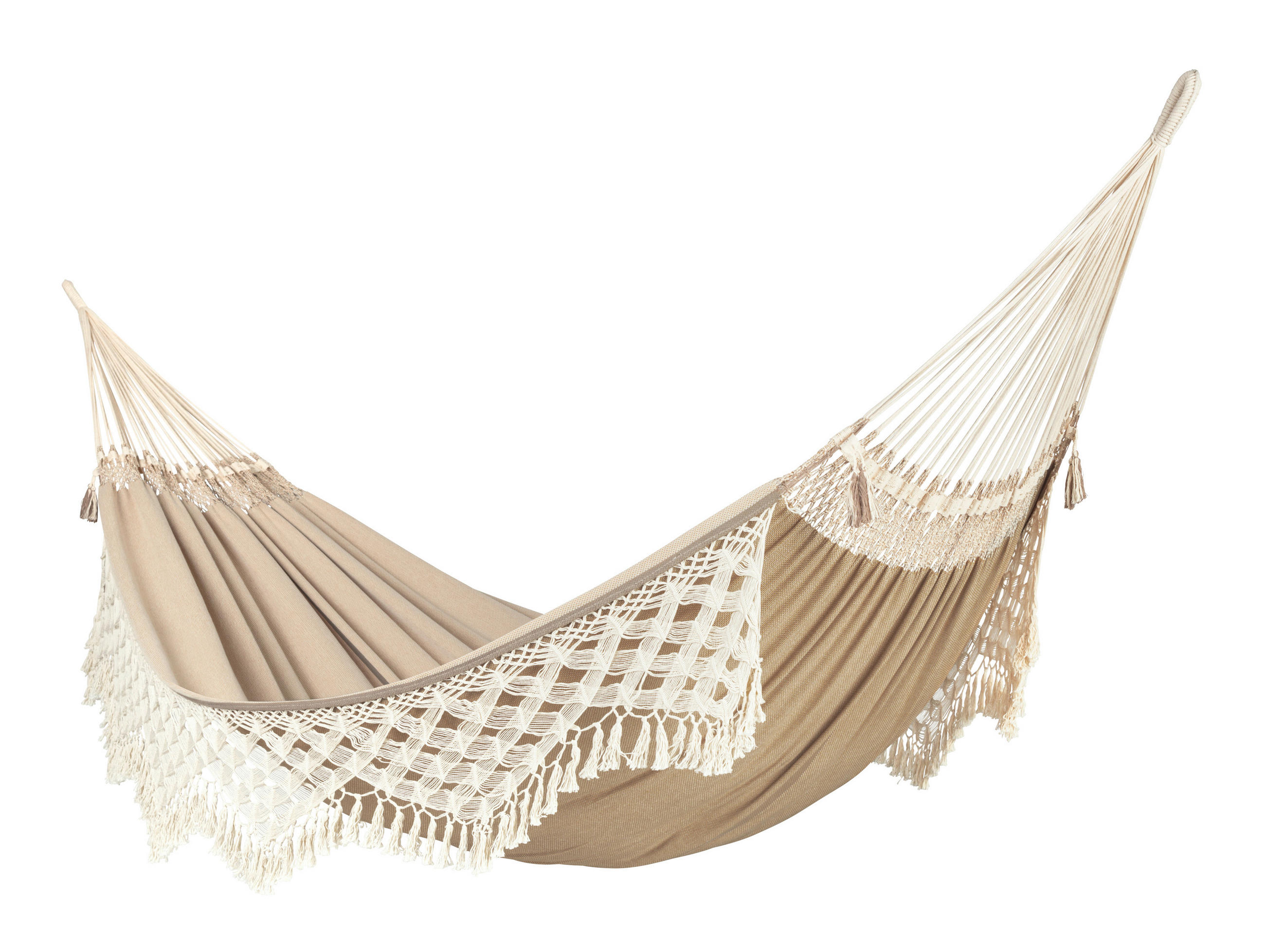 HÄNGEMATTE kingsize org.cotton  - Beige, KONVENTIONELL, Textil (180/400cm) - La Siesta