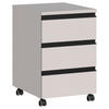 ROLLCONTAINER Kaschmir  - Kaschmir/Schwarz, MODERN, Holzwerkstoff/Kunststoff (40/63/50cm) - Germania