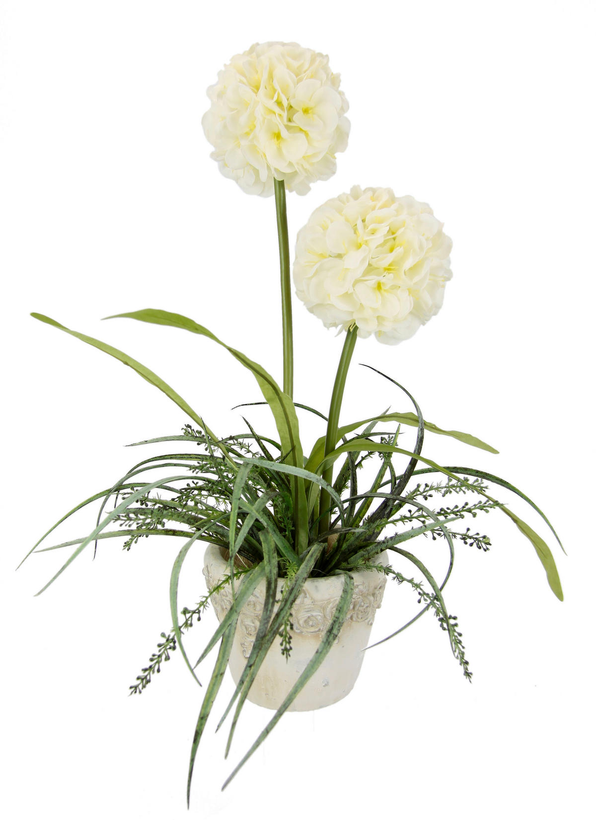 KUNSTBLUME  - Weiß, Basics, Kunststoff/Textil (24/52cm)